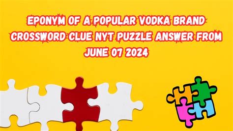 vodka brand crossword|popular vodka brand crossword.